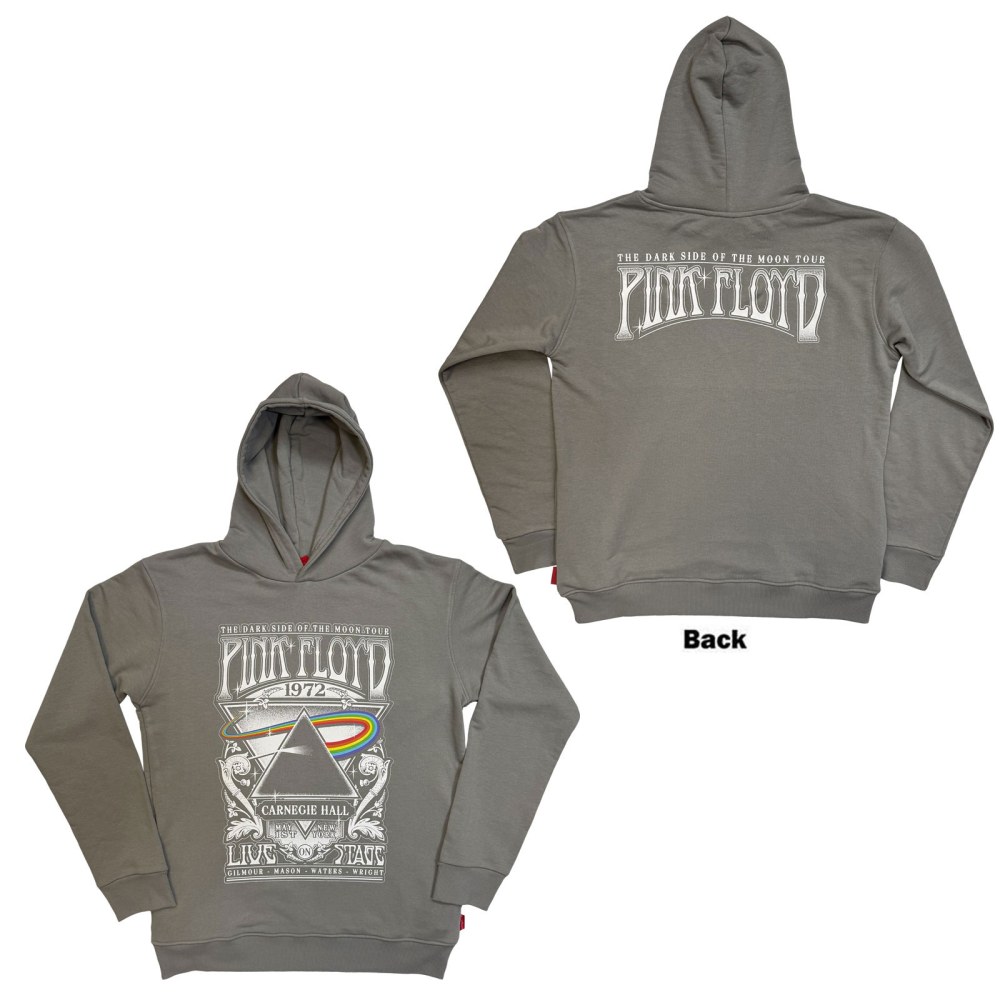 Pink Floyd - Carnegie Hall Poster Hoodie - Grey